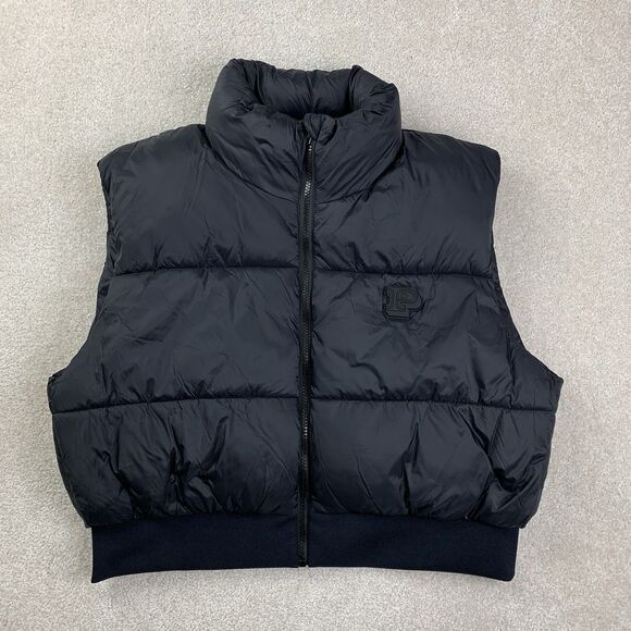 Victoria's Secret Jackets & Blazers - NWT Victoria's Secret Pink Crop Puffer Sleeveless Vest Black